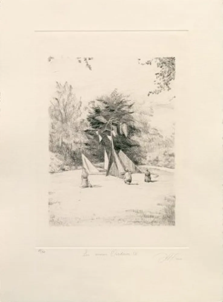 Гравюра Сухой Иглой Gamarra - Los nuevos Oradores III