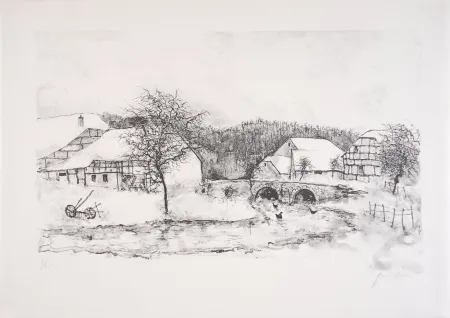 Литография Gantner - Douceur Hivernale