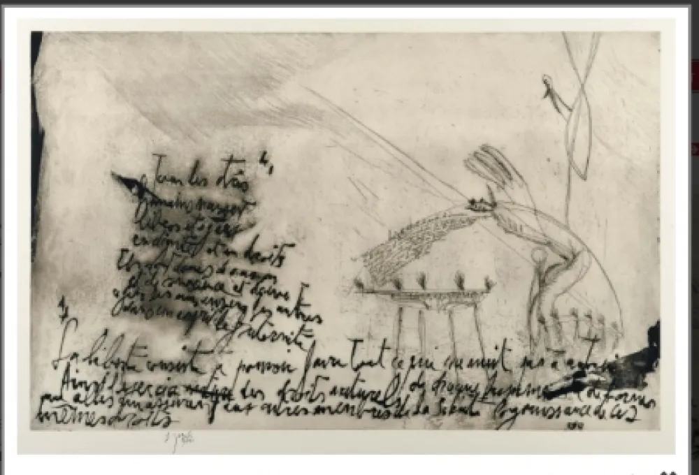 Офорт И Аквитанта Garouste - Sans titre