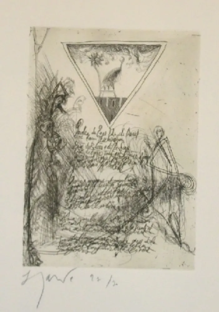 Офорт И Аквитанта Garouste - Sans titre