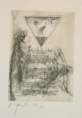 Офорт И Аквитанта Garouste - Sans titre