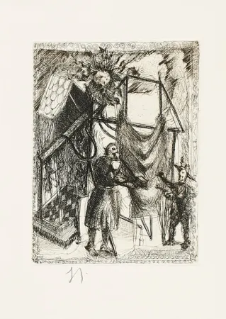 Гравюра Garouste - Sans titre carte de voeix