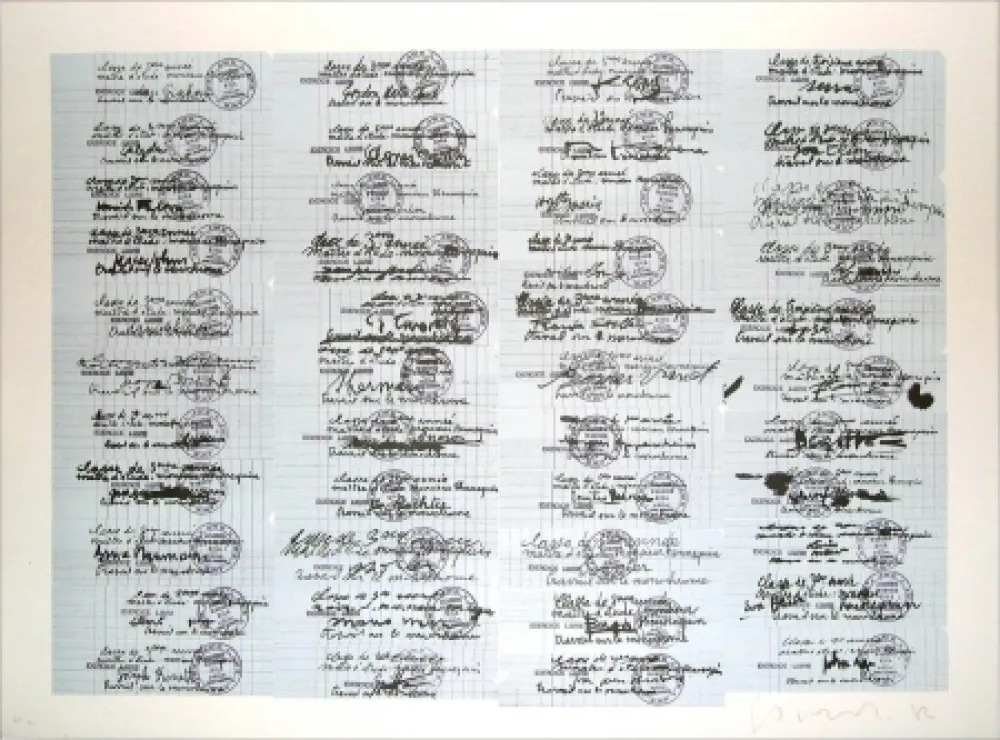 Литография Gasiorowski - Classe de 3ème