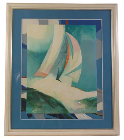 Литография Gaveau - Ecume blanche - White spray