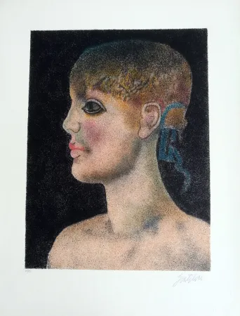 Литография Gentilini - Ragazza di Roma