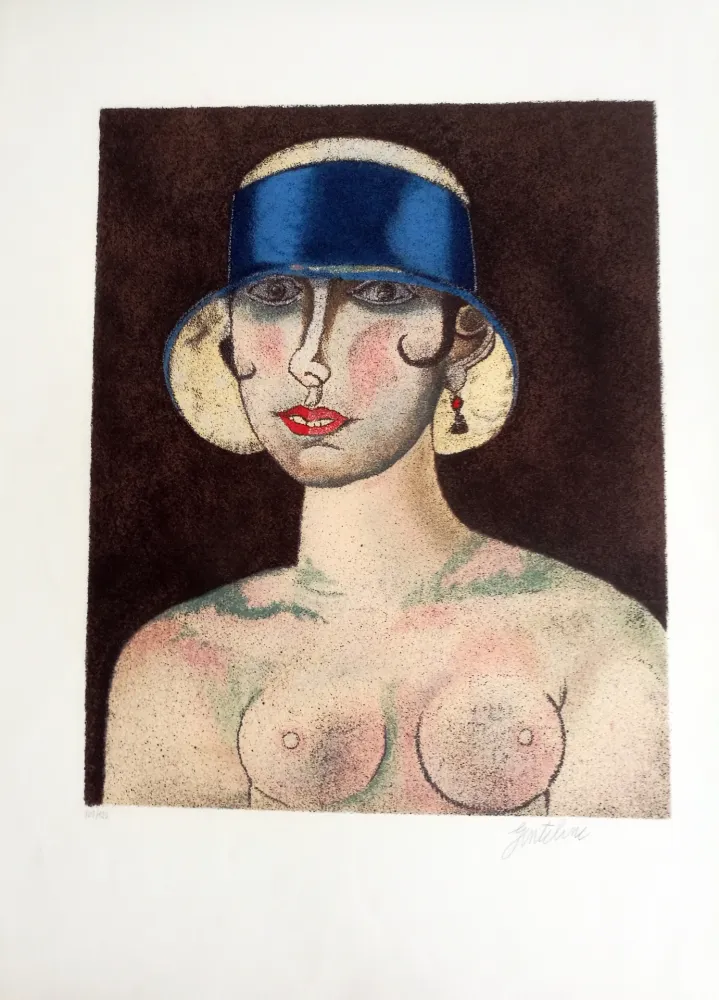 Литография Gentilini - Ragazza di Roma