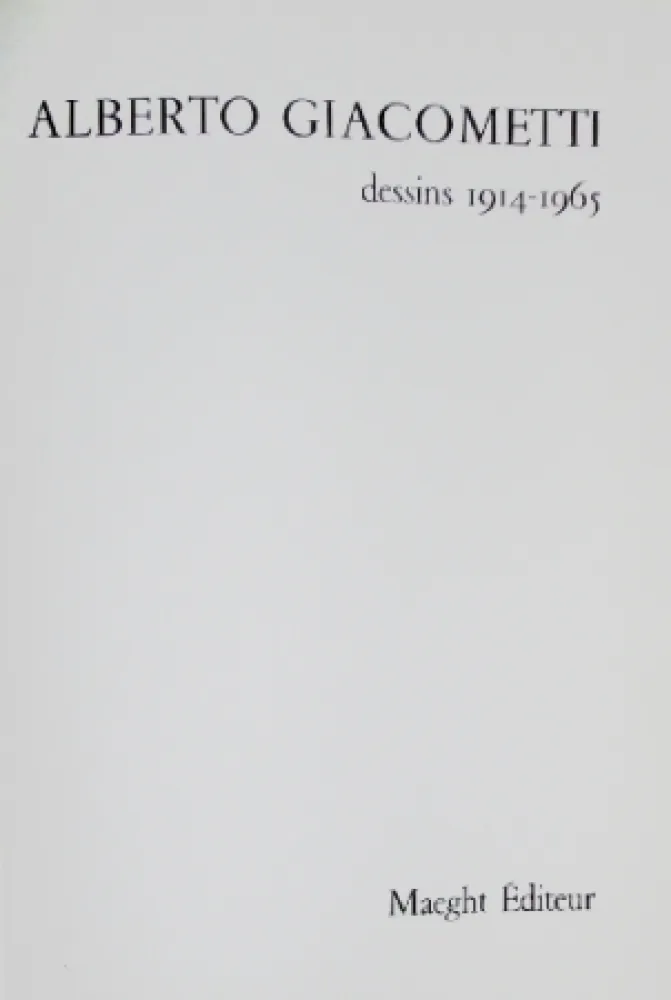Иллюстрированная Книга Giacometti - Alberto Giacometti, dessins 1914-1915