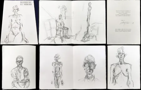 Иллюстрированная Книга Giacometti - DERRIERE LE MIROIR N° 127. 14 lithographies originales (1 des 150 de luxe signés) 1961 