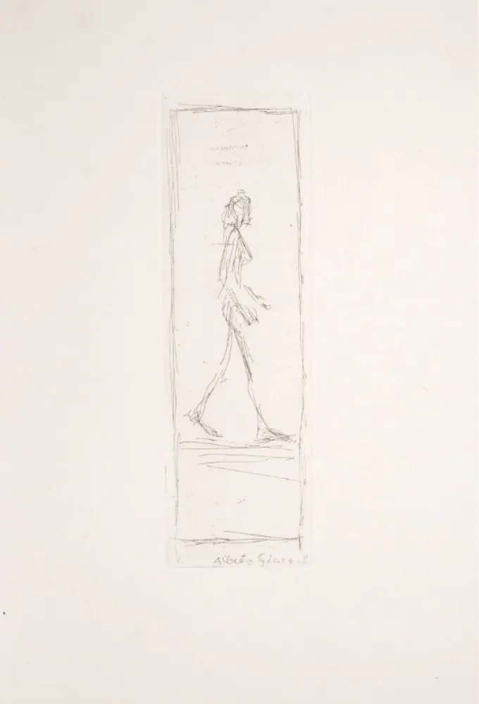 Офорт Giacometti - Femme qui marche 1955