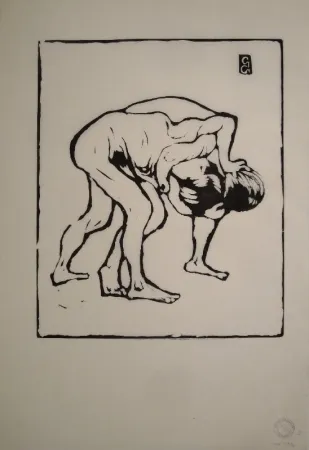 Гравюра На Дереве Giacometti - La Lotta I. – Ringende Knaben. – Diego und Alberto