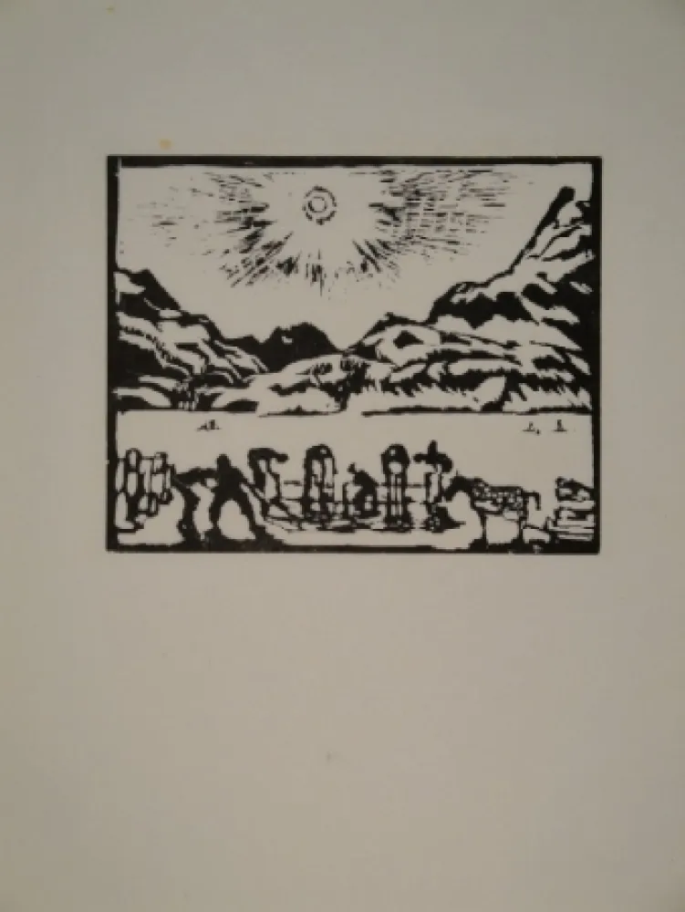 Гравюра На Дереве Giacometti - Lavoratori del ghiaccio, die Eisbrecher