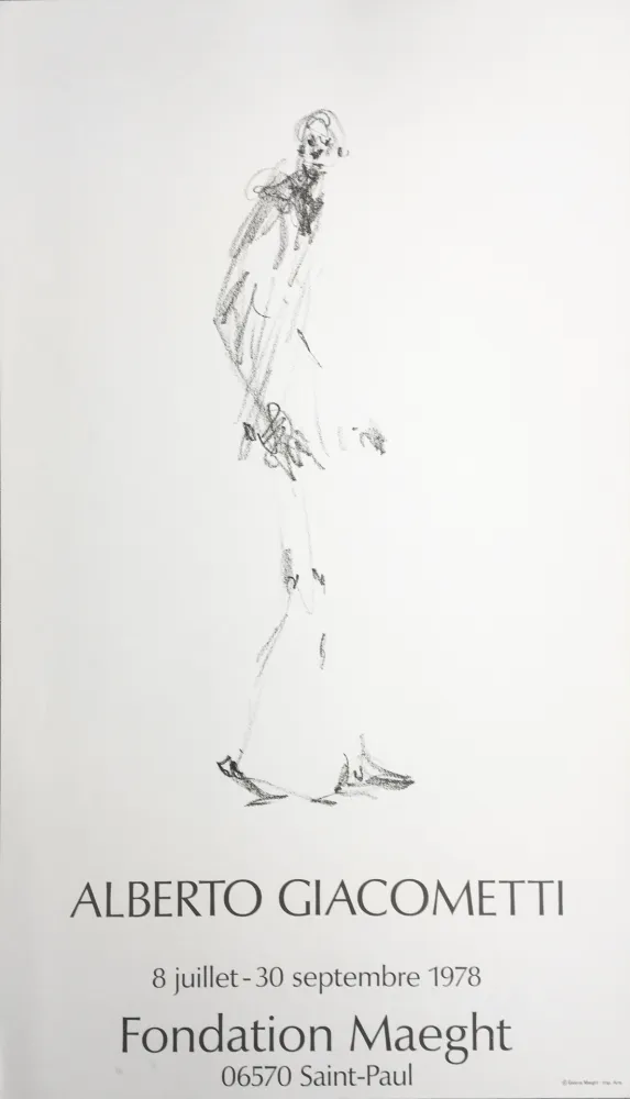 Афиша Giacometti - L'HOMME QUI MARCHE. Fondation Maeght du 8 juillet au 30 septembre 1978.