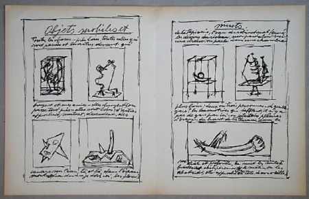 Литография Giacometti - Objets mobiles