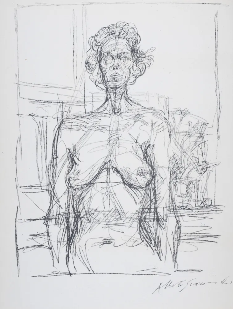 Литография Giacometti - Portrait, 1966