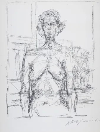 Литография Giacometti - Portrait, 1966