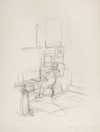 Литография Giacometti - The artist's mother sitting in front of the stove