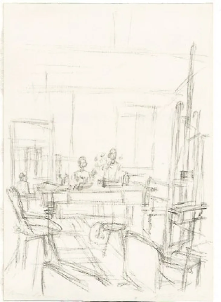 Литография Giacometti - The Artist's Studio