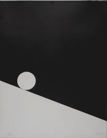 Сериграфия Gilioli - Black Composition, c. 1970s -  Hand-signed!