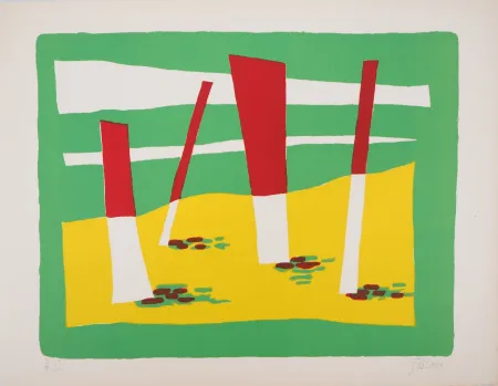 Литография Gischia - La Plage