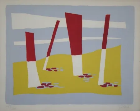 Литография Gischia - La Plage