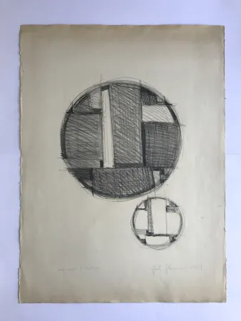 Литография Glarner - Drawing for Tondo no. 1