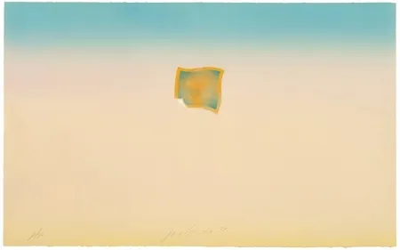 Литография Goode - Untitled (small orange photo on peach and blue background)