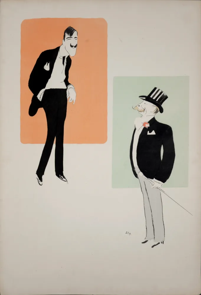 Литография Goursat - Leonetto Cappiello et Duc de Morny, 1901