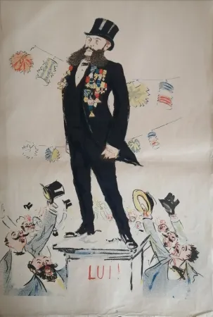 Литография Goursat - SEM - Caricature Album Marseillais