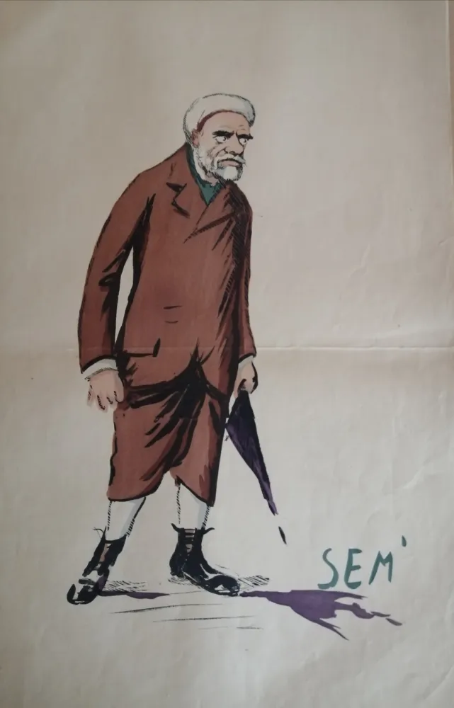 Литография Goursat - SEM - Caricature Album Marseillais