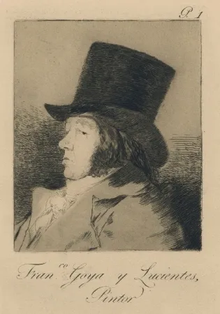 Гравюра Goya - Autorretrato