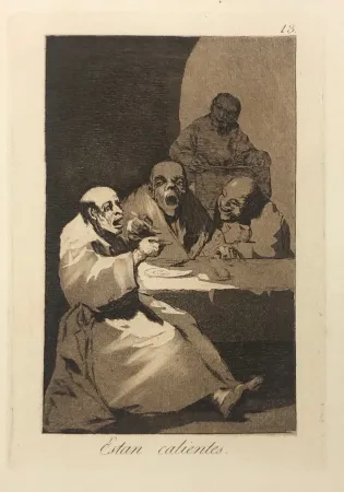 Офорт Goya - Capricho 13. Están calientes