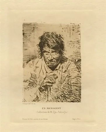 Гравюра Goya - Le mendiant (The Beggar)