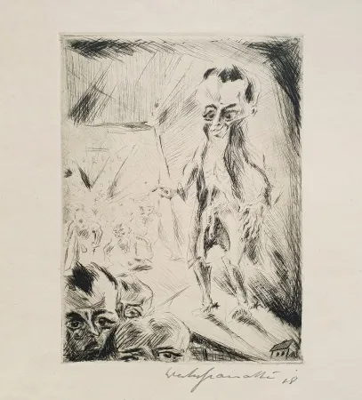 Гравюра Gramatté - Szene im Café mit den Krüppeln (Scene in the café with the cripples)