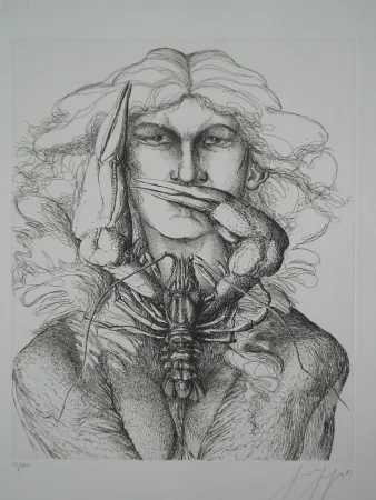 Офорт Grass - Personnage à l'écrevisse