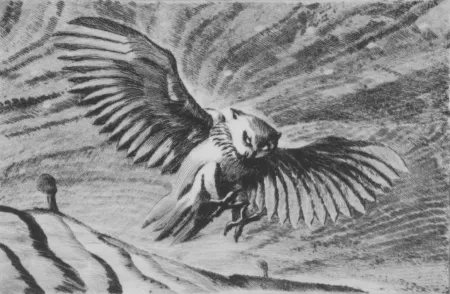 Гравюра Сухой Иглой Grasselli - Verso la notte