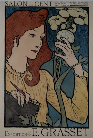 Литография Grasset - Salon des Cent / Exposition E. Grasset.