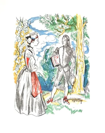 Гравюра На Дереве Grau Sala - Théâtre de Marivaux