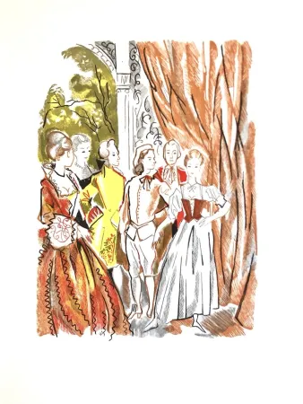 Гравюра На Дереве Grau Sala - Théâtre de Marivaux