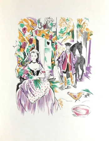 Гравюра На Дереве Grau Sala - Théâtre de Marivaux