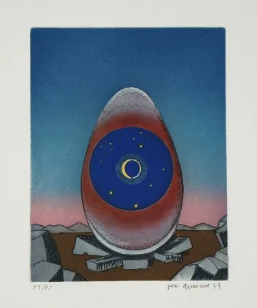 Офорт И Аквитанта Graverol - Les divinités naturelles