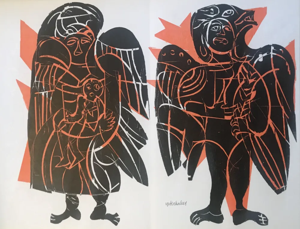 Гравюра На Дереве Grieshaber - Maria vom helle christlichen Haufen