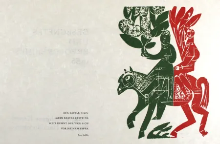 Гравюра На Дереве Grieshaber - Neujahrsritt