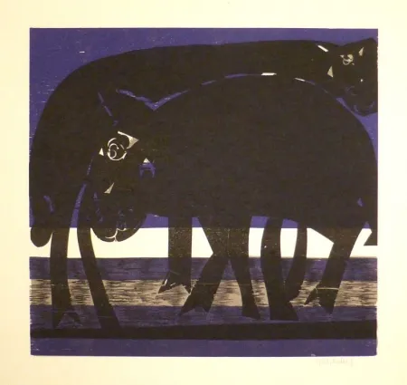 Гравюра На Дереве Grieshaber - Tiefebene