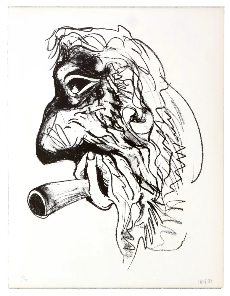 Литография Grinberg - Une autre possibilité (en fumée)