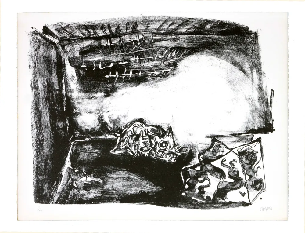 Литография Grinberg - Une autre possibilité (en fumée)