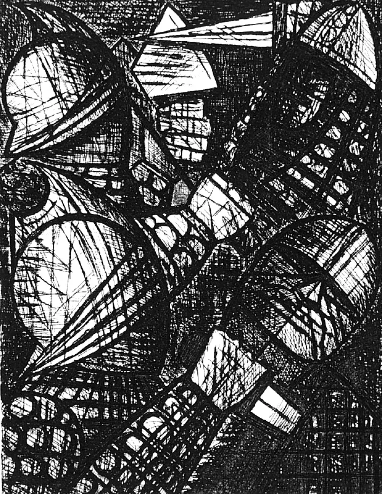 Офорт Gromaire - Le combat