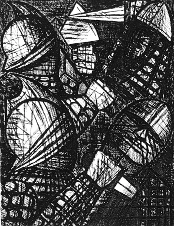 Офорт Gromaire - Le combat