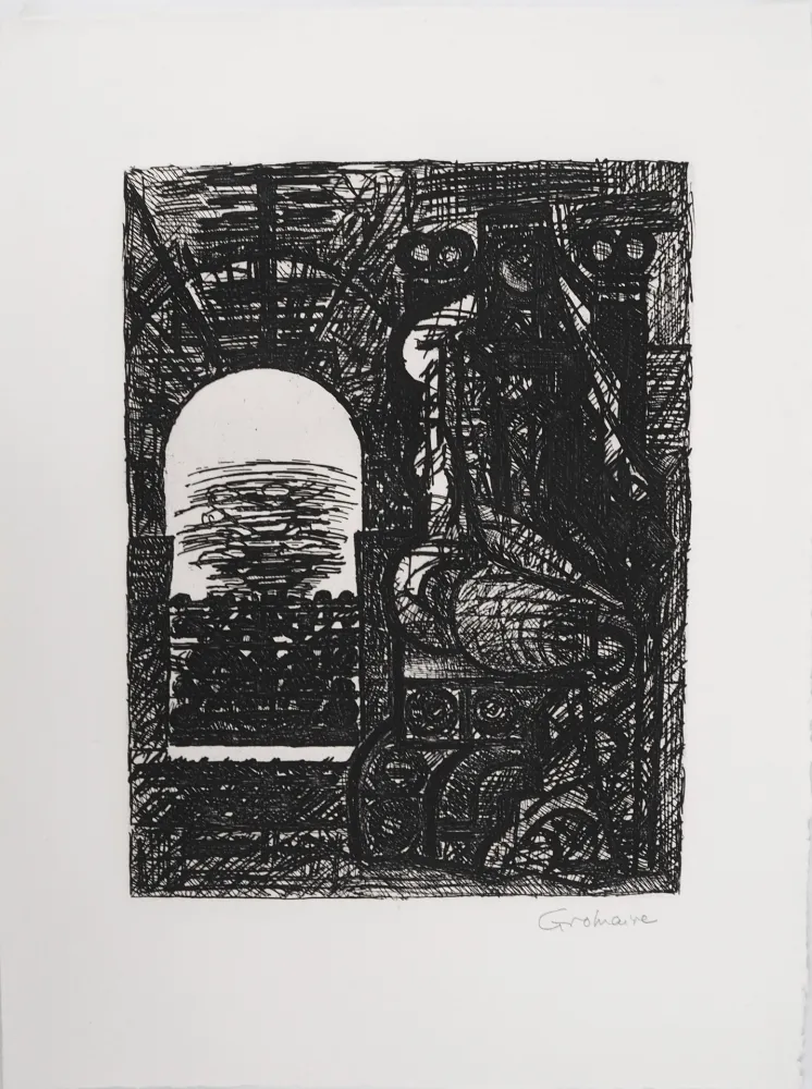 Офорт Gromaire -  Macbeth: Lady Macbeth