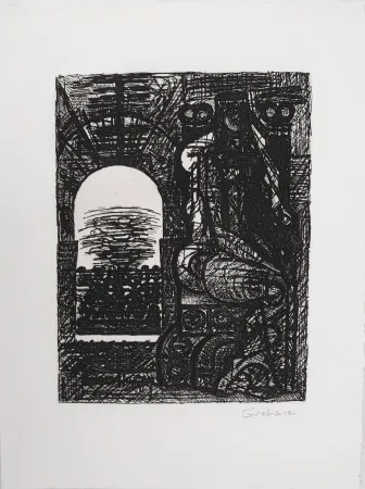 Офорт Gromaire -  Macbeth: Lady Macbeth