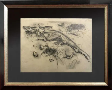 Нет Никаких Технических Grosz - STRANDGUT Original pencil drawing on paper